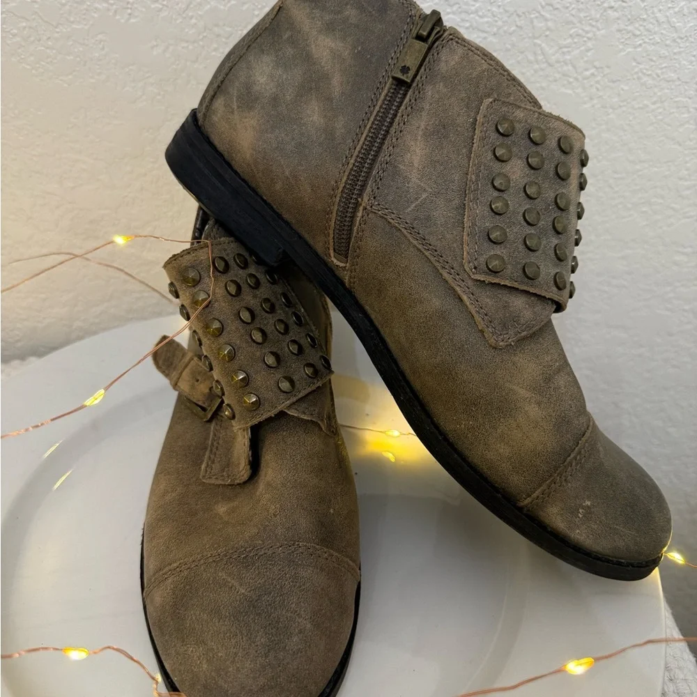 Lucky Brand Dosey Studded Ankle Boots - Brown - Picture 4 of 4